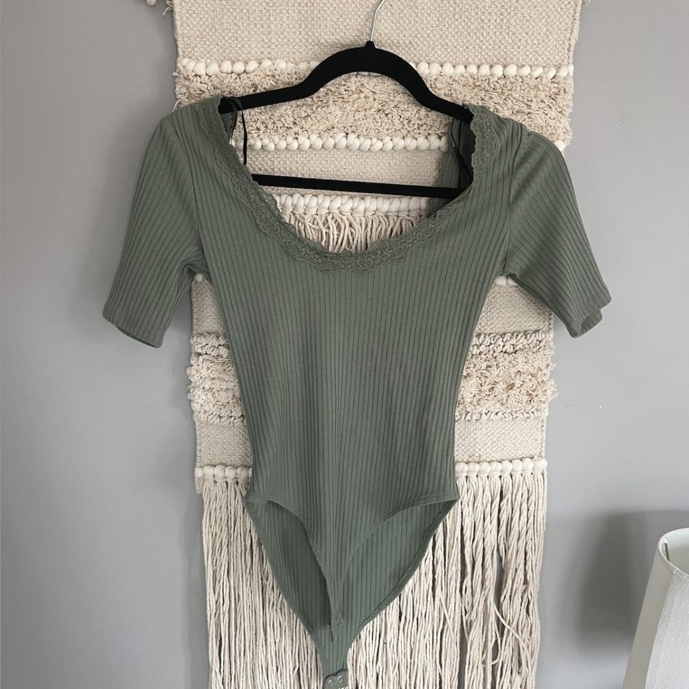 Laced Olive Body Suit